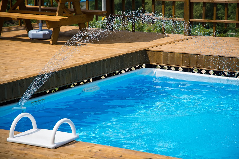 pool with deck
